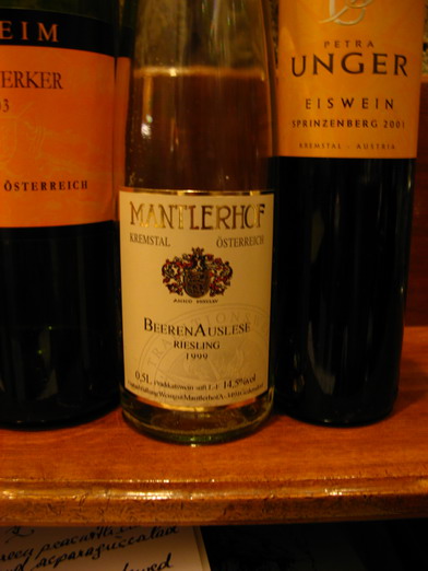 Mantlerhof Riesling Beerenauslese, Kremstal Austria