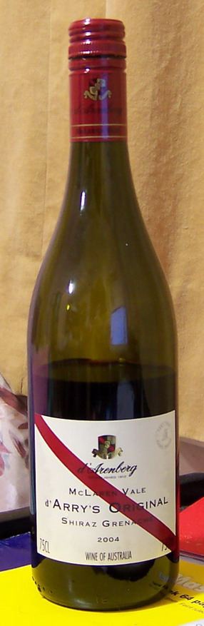 d'arenberg d'array's original Shiraz Grenache