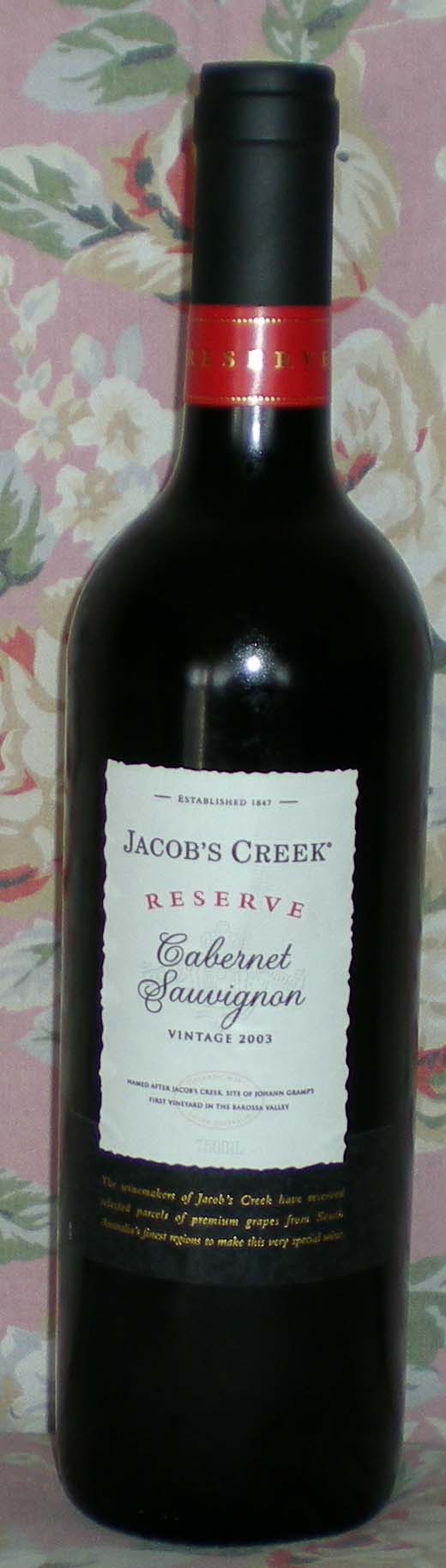 jacob's creek reserve cab sau