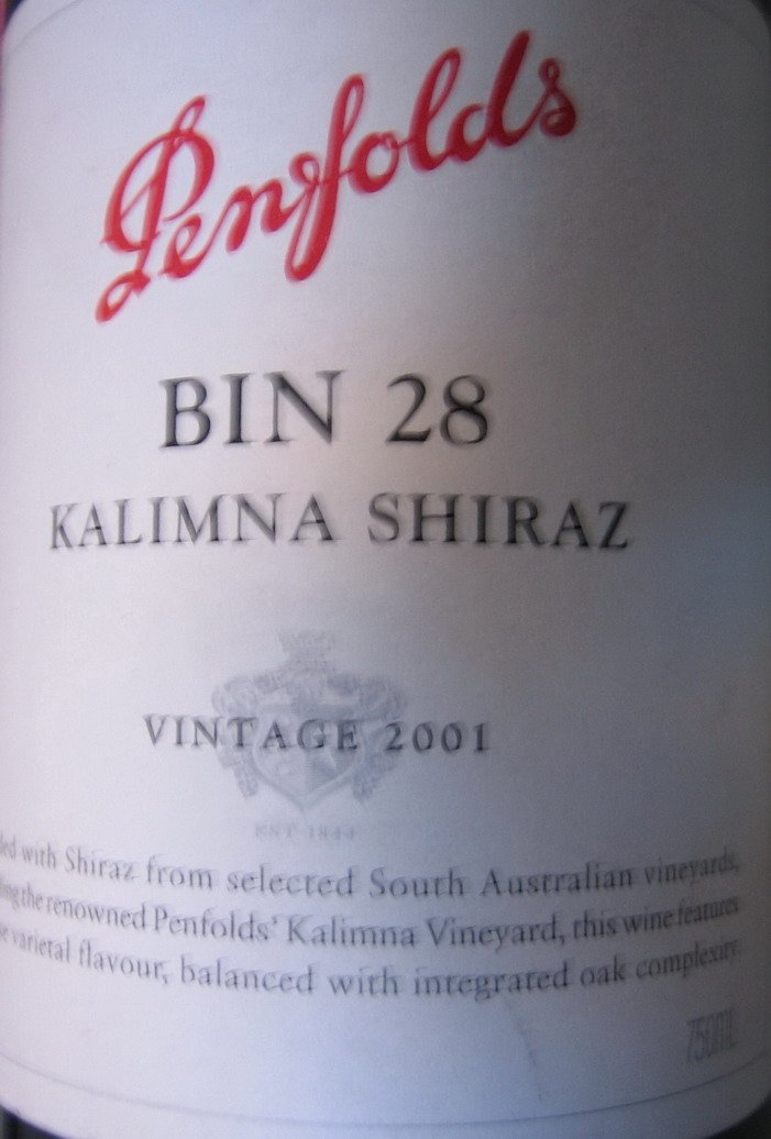 Penfolds bin28 KALIMNA SHIRAZ