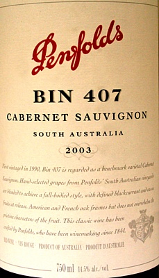 Penfolds Bin 407