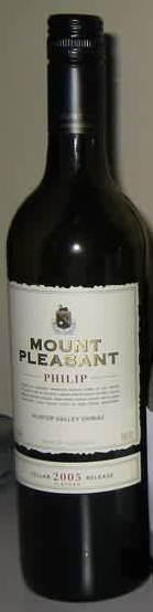 Mount Pleasant Philip Shiraz