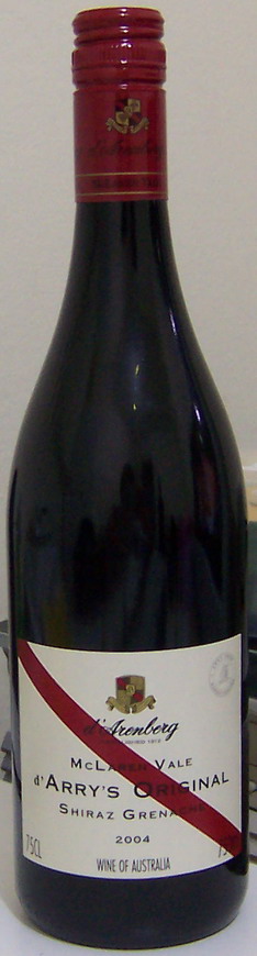 d'Arenbreg d'Array's original Shiraz Grenache