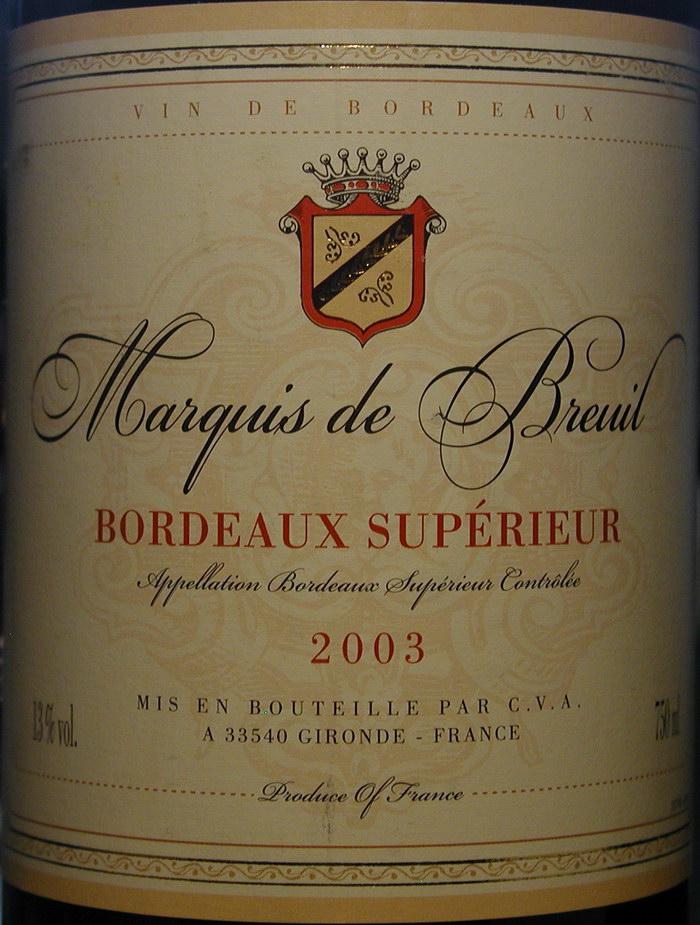 Marquis de Breuil - Bordeaux Supérieur