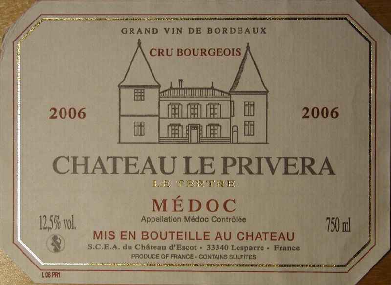 Ch&acirc;teau Le Privera - Médoc (Cru Bourgeois)