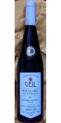 Weingut GEIL Riesling Spatlese Halbtrocken