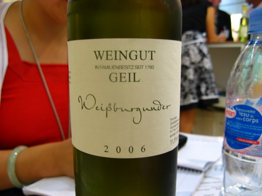 Geil, Weissbergunder QbA Troken, Rheinhessen