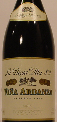 La Rioja Alta Vina Ardanza Reserva, Rioja