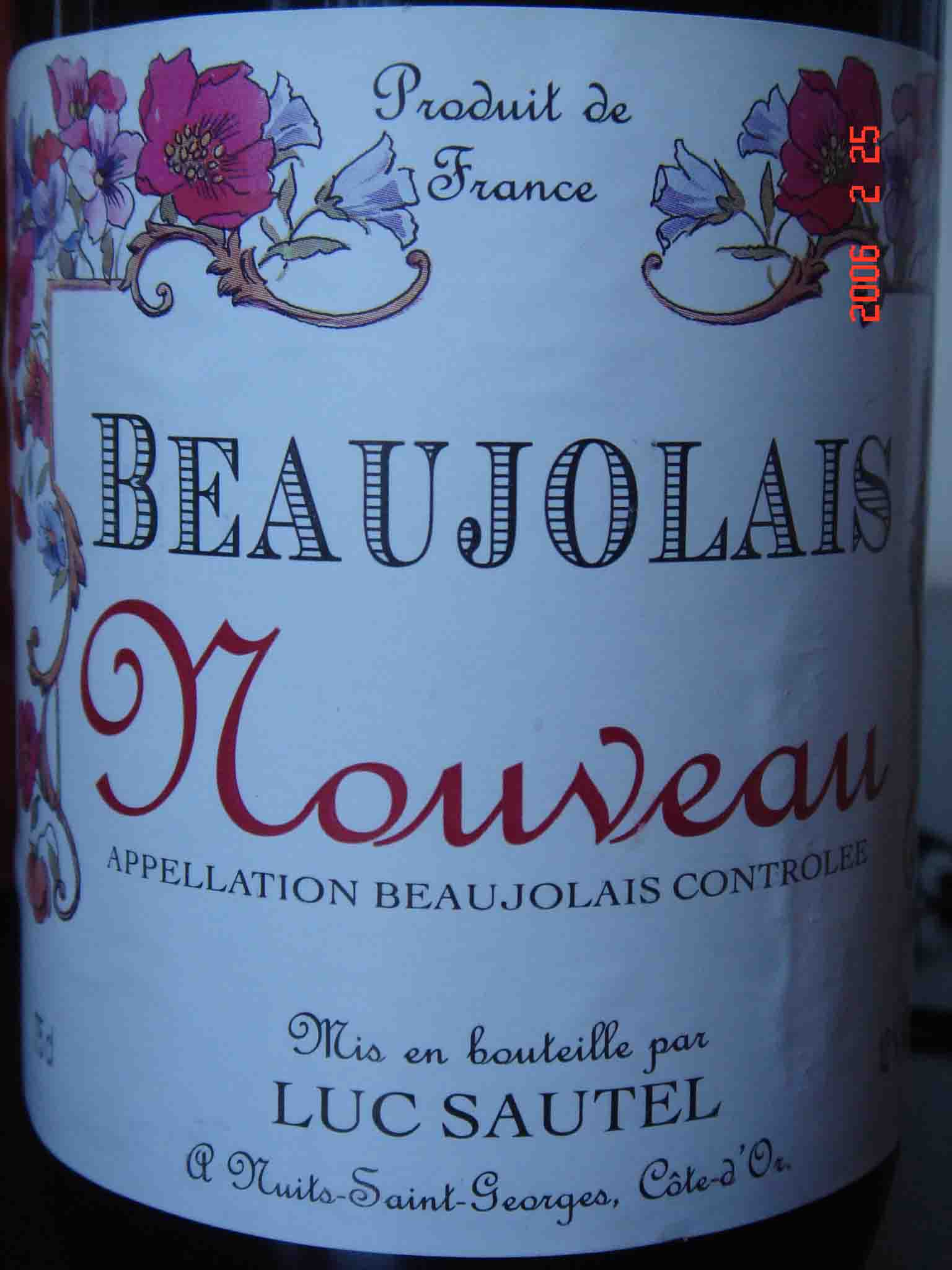 BEAUJOLAIS   NOUVEAU