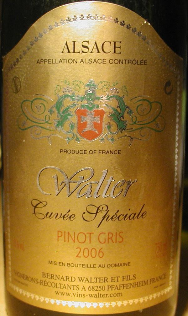 Bernard Walter Cuvee Speciale Pinot Gris - Alsace
