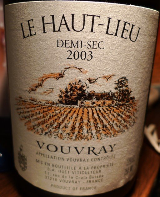 LE HAUT-LIEU DEMI-SEC VOUVRAY AOC
