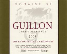 DOMAINE DE GUILLON VIN DE PAYS