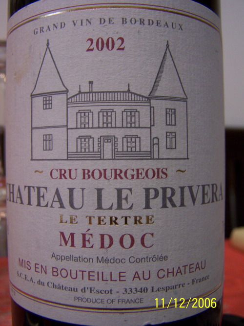 Chateau le Privera“Le Tertre”