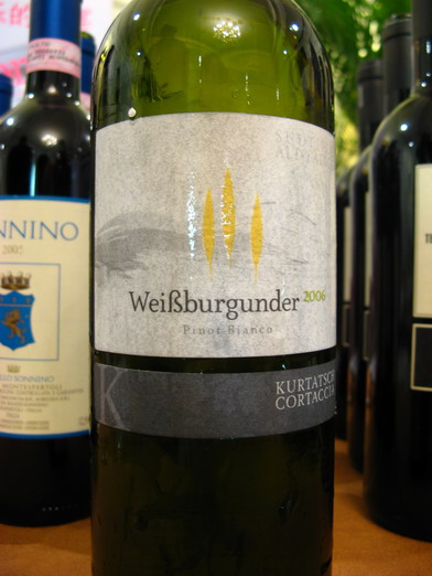 Kurtatsch Cortaccia, Weissburgunder Alto Alige DOC